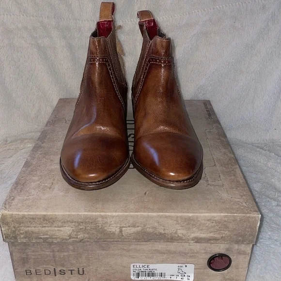 NWT BED|STU Ellice Tan Rustic Ankle Boot - Picture 5 of 12